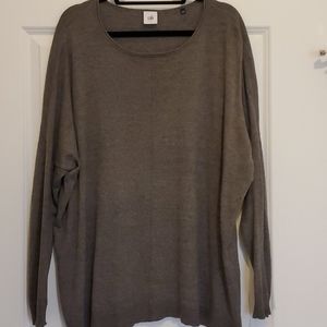 Cabi tunic sweater in marled mushroom color